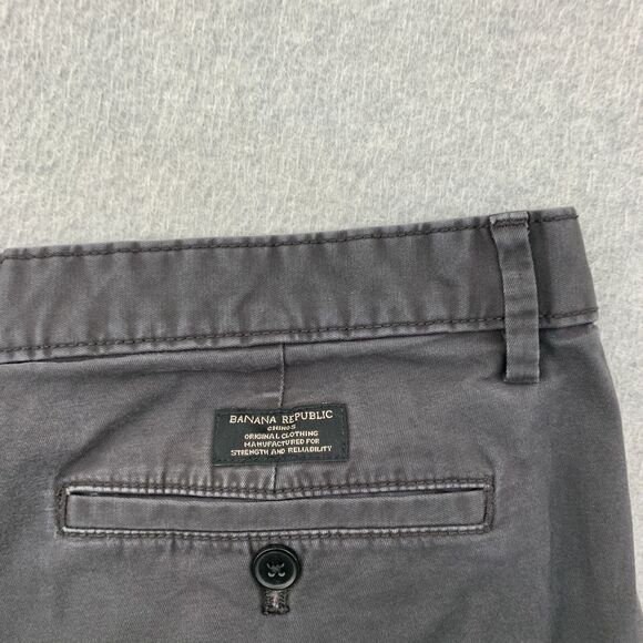 Banana Republic Pants Mens 34x30 (actual) Slim Fit Stretch Gray - Picture 8 of 14